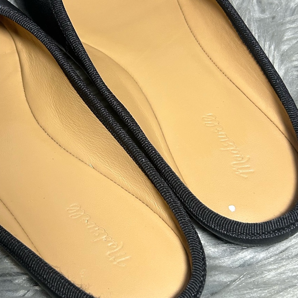 Madewell The April Ballet Flat Mule Classic Black Women's Loafers Size 8.5 - Picture 10 of 14